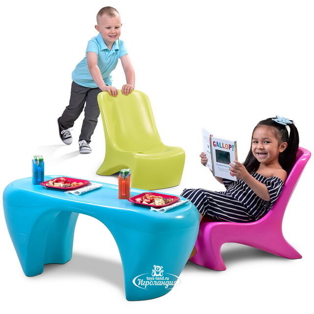 Детский стол со стульями Краски лета Step2