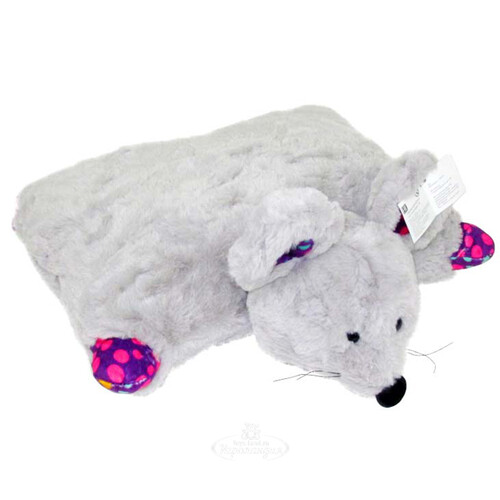 Мягкая игрушка-подушка Мышь Снуди - Тёплые мгновения 40 см Hit-Toys