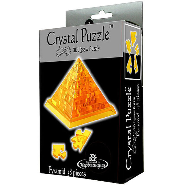 Головоломка 3D Пирамида, 8 см, 38 эл. Crystal Puzzle