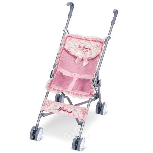 Прогулочная коляска для куклы Мартина 56 см розовая Decuevas Toys