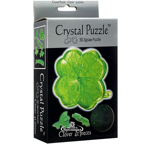3Д пазл Клевер, 9 см, 42 эл. Crystal Puzzle