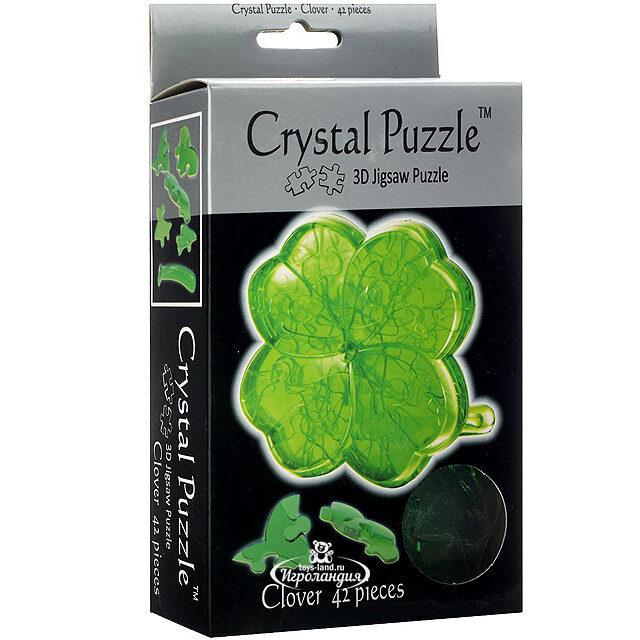 3Д пазл Клевер, 9 см, 42 эл. Crystal Puzzle