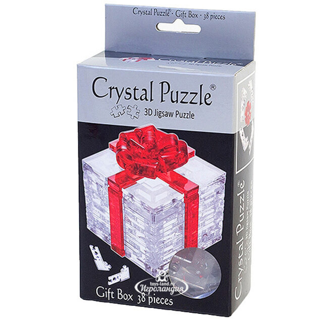 Головоломка 3D Подарок, 8 см, 38 эл. Crystal Puzzle