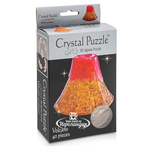 Головоломка 3D Вулкан, 8 см, 40 эл. Crystal Puzzle