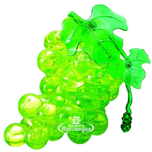3D пазл Виноград, зеленый, 9 см, 46 эл. Crystal Puzzle