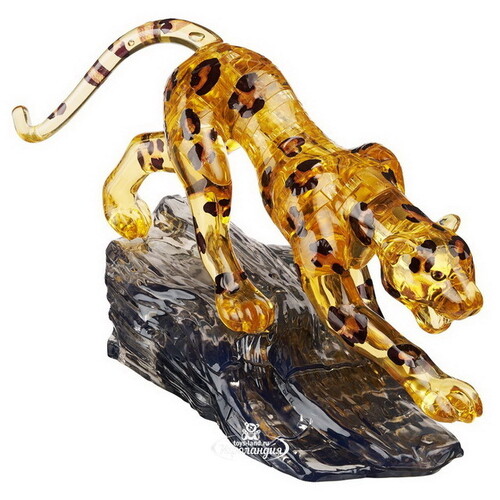 3Д пазл Леопард, 9 см, 39 эл Crystal Puzzle