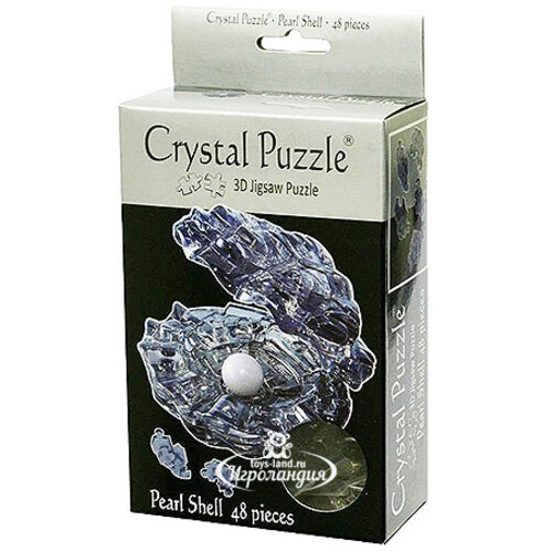 3D пазл Жемчужина, черный, 9 см, 48 эл. Crystal Puzzle