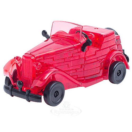 3D пазл Автомобиль, красный, 9 см, 53 эл. Crystal Puzzle