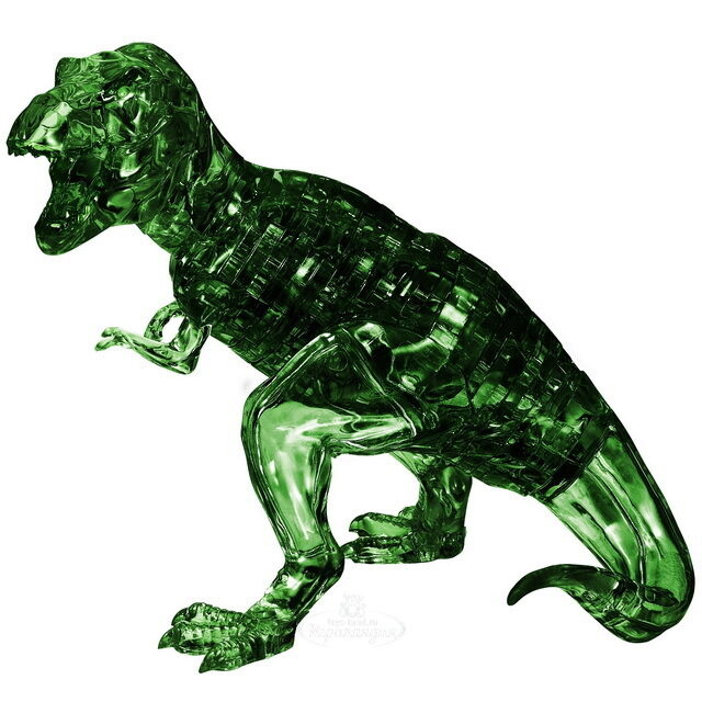 3Д пазл Динозавр T-Rex, 14 см, зеленый, 49 эл. Crystal Puzzle