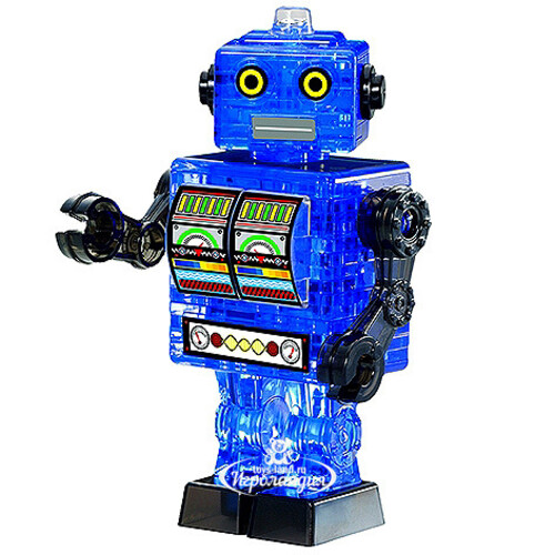 3D пазл Робот, cиний, 9 см, 39 эл. Crystal Puzzle