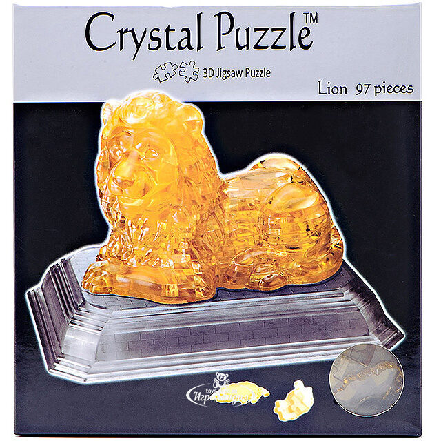 3Д пазл Лев, 16 см, 97 эл. Crystal Puzzle