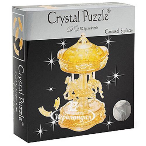 3Д пазл Золотая Карусель, 19 см, 83 эл. Crystal Puzzle