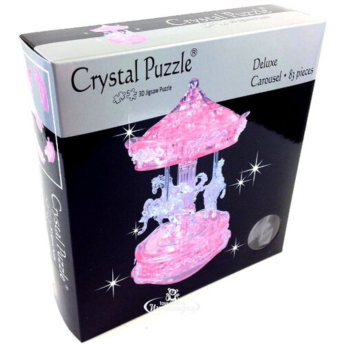 3Д пазл Карусель розовая, 19 см, 83 эл. Crystal Puzzle
