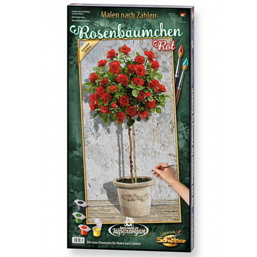 Картина по номерам Розовое дерево красное, 40*80 см Schipper