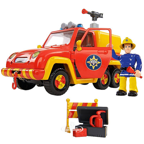 Машинка Пожарный Сэм с аксессуарами 19 см звук вода Simba
