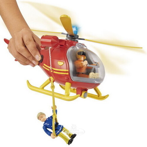 Игровой набор Пожарный Сэм - Спасательный вертолет 1 фигурка свет звук 24 см Simba