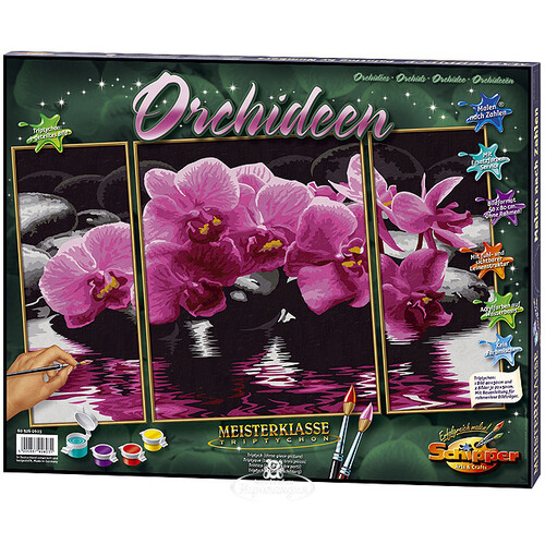 Картина по номерам - Триптих "Орхидеи", 50*80 см Schipper