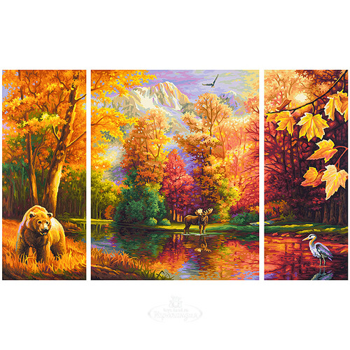 Картина по номерам - Триптих "Осень", 50*80 см Schipper