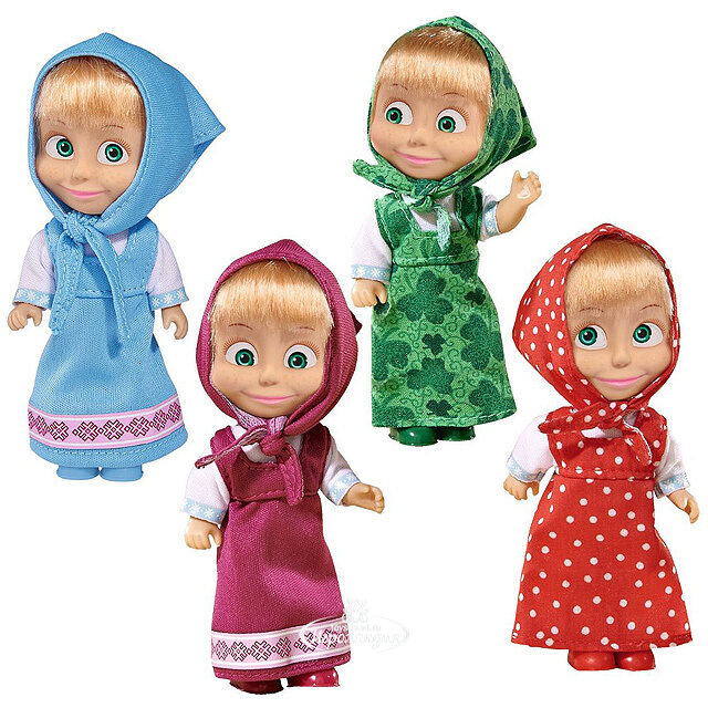 Кукла Маша в розовом сарафане 12 см Маша и Медведь Simba