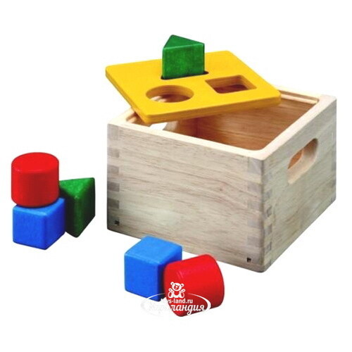 Деревянный сортер Куб 15 см Plan Toys