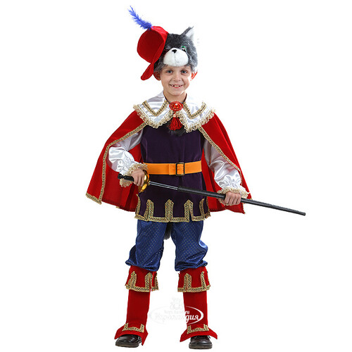 Карнавальный костюм Кот в сапогах-1, рост 122 см Батик