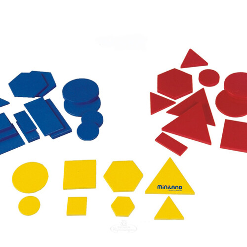 Набор для развития логики Геометрические фигуры 60 элементов, в ведерке Miniland