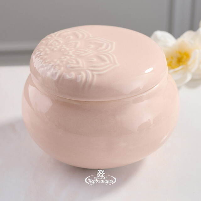 Ароматическая свеча Barnsley Cotton 9 см пудровая Koopman