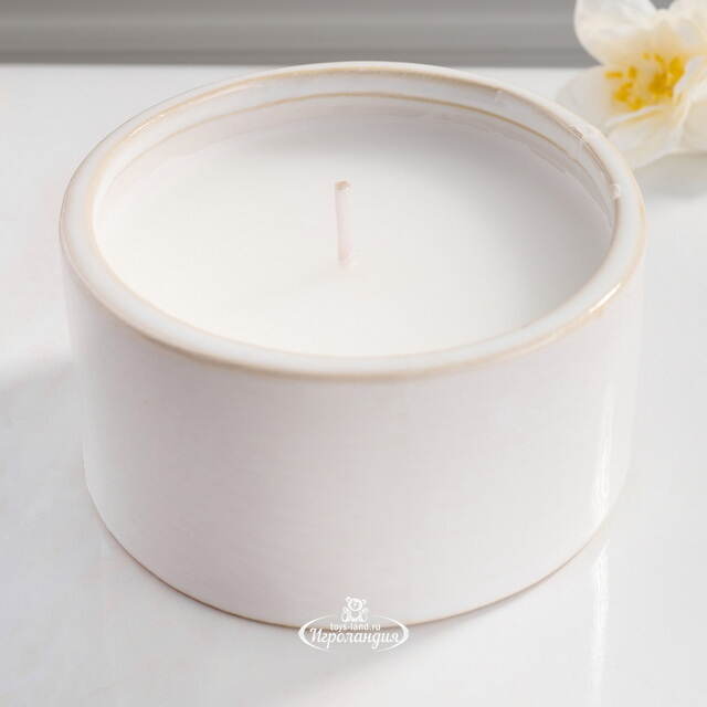 Ароматическая свеча Vanilla Gourveau 10 см, в фарфоровом стакане Koopman