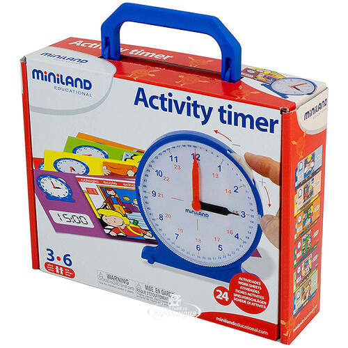 Обучающий набор Учим время в подарочной упаковке, Miniland Miniland