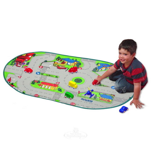 Игровой коврик Дорожное движение с чехлом 150 см Miniland