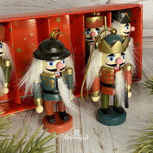 Набор деревянных елочных игрушек Королевские Гвардейцы 8 см, 6 шт Breitner