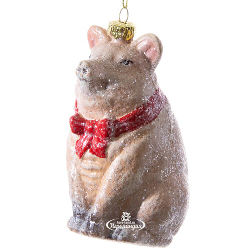 Елочная игрушка Поросенок Бенджамин 9 см, подвеска Новогодняя Сказка