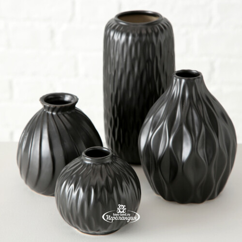Фарфоровая ваза для цветов Masconni: Black Pearl 15 см Boltze