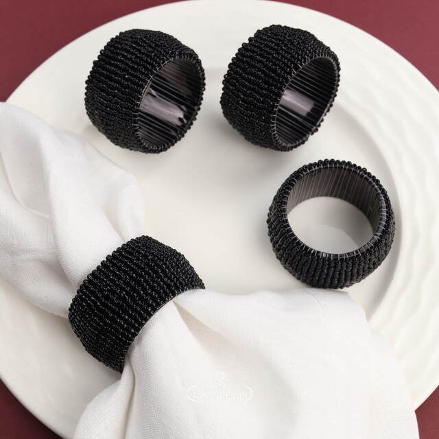 Кольца для салфеток Сан-Джулиано 4 шт, черные Koopman