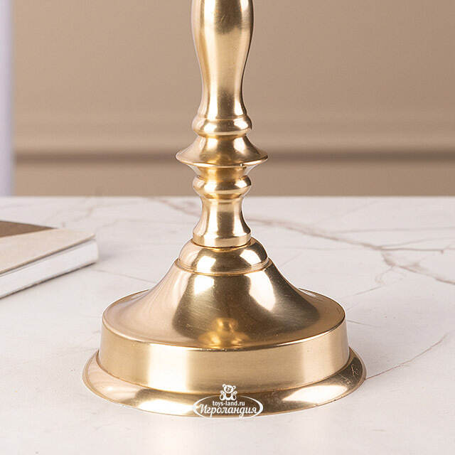 Металлический подсвечник для 1 свечи Марэль 27 см золотой Koopman