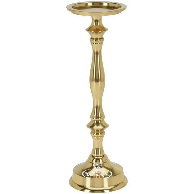 Металлический подсвечник для 1 свечи Марэль 31 см золотой Koopman