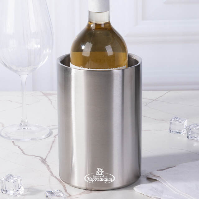 Ведерко для охлаждения вина 18*12 см серебряное Koopman