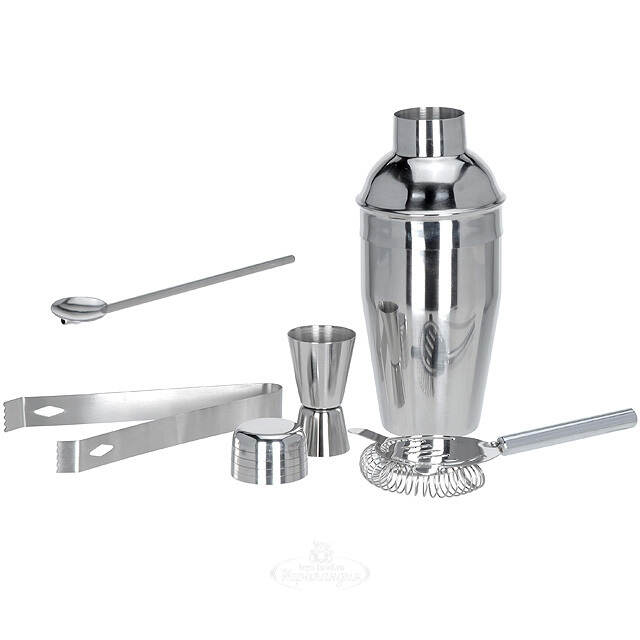 Набор для коктейлей Домашний Бармен серебряный, 5 предметов Koopman