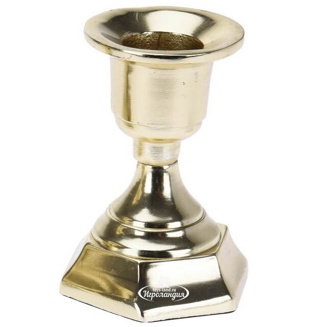 Декоративный подсвечник для 1 свечи Деимус 8 см золотой Koopman