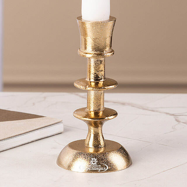 Металлический подсвечник на 1 свечу Aureo Lukka 13 см Koopman