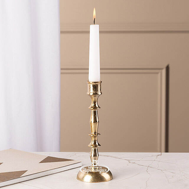 Металлический подсвечник на 1 свечу Aureo Chezano, 20 см Koopman