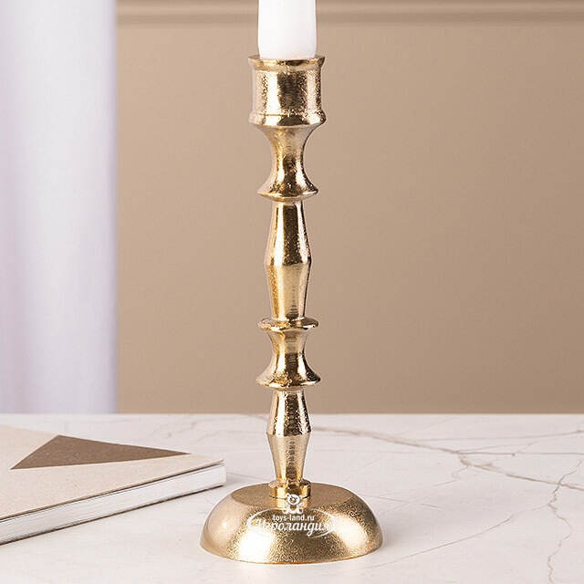 Металлический подсвечник на 1 свечу Aureo Chezano, 20 см Koopman