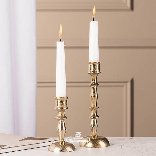 Металлический подсвечник на 1 свечу Aureo Chezano, 20 см Koopman