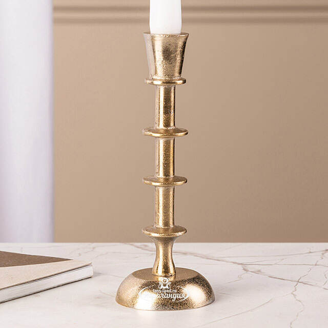 Металлический подсвечник на 1 свечу Aureo Lukka, 20 см Koopman