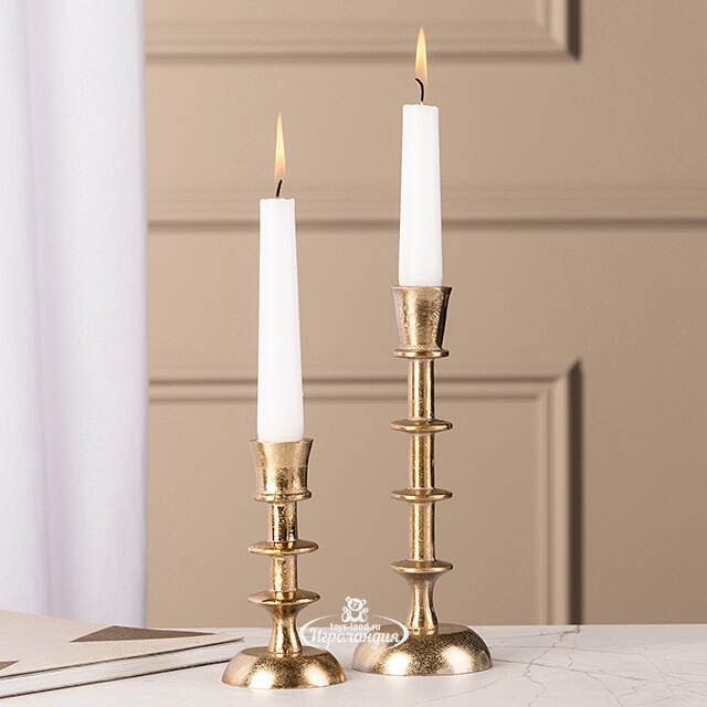 Металлический подсвечник на 1 свечу Aureo Lukka, 20 см Koopman