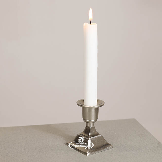 Декоративный подсвечник для 1 свечи Дориус 8 см серебряный Koopman