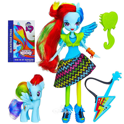 Кукла Рейнбоу Дэш с пони Радуга Дэш  (Девушки Эквестрии. My Little Pony) Hasbro