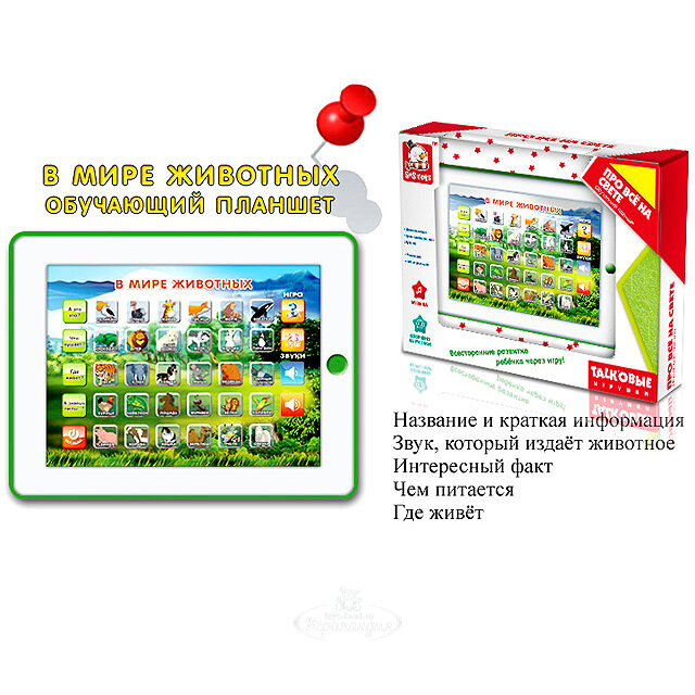 Обучающий планшет В мире животных S+S Toys (С+С Тойс)