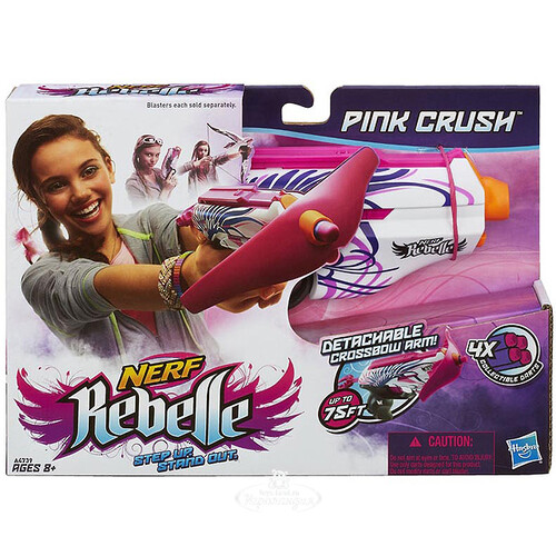 Бластер Nerf Rebelle Розовое сумасшествие с мягкими патронами Hasbro