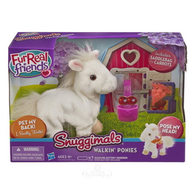 Интерактивная игрушка Ходячая ласковая Пони белая 15 см (Furreal Friends) Hasbro